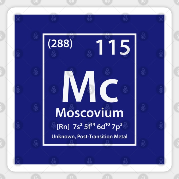 Moscovium Element Magnet by cerebrands